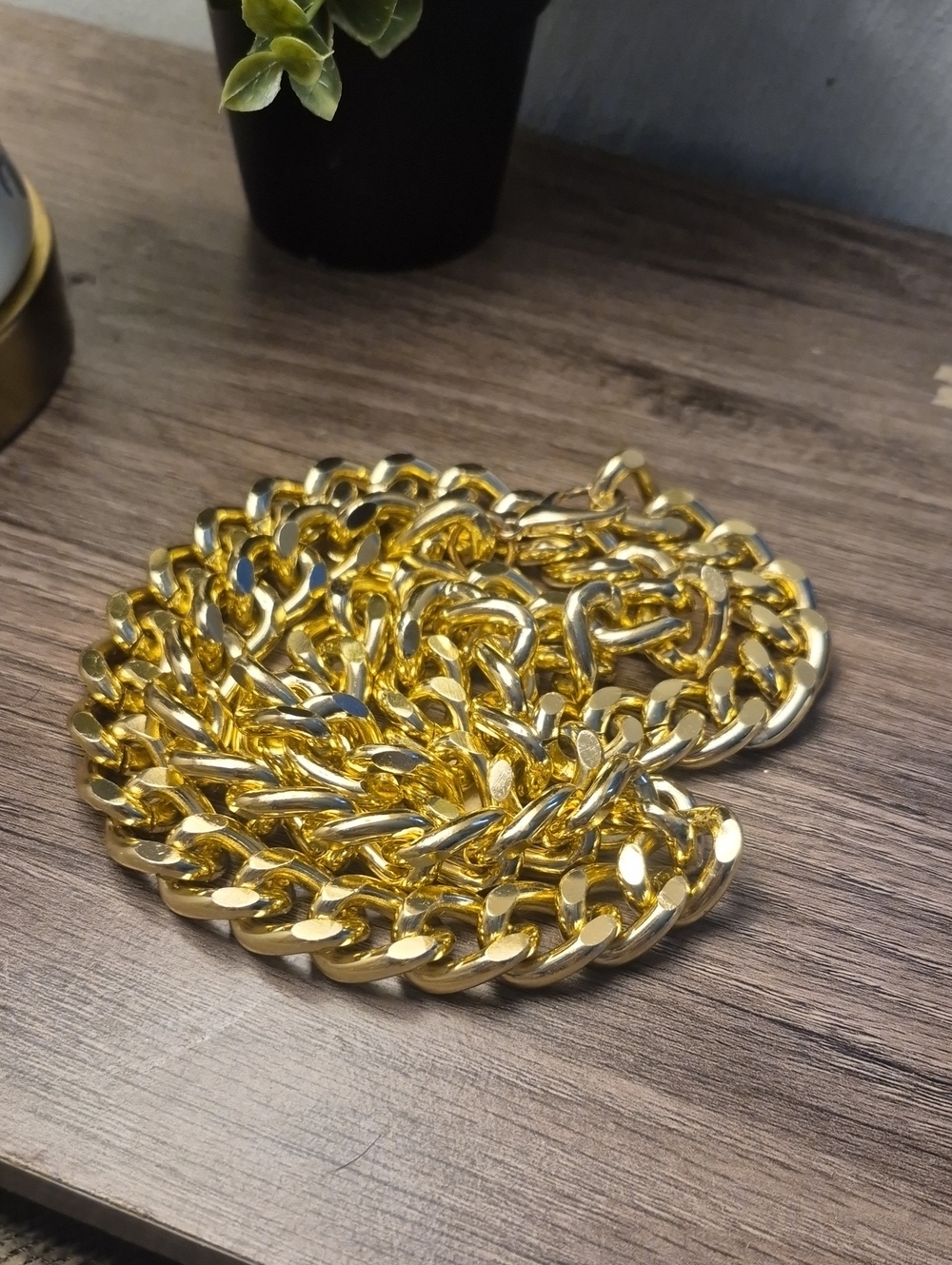 Chunky Gold Cuban Link Belt Up To 36"